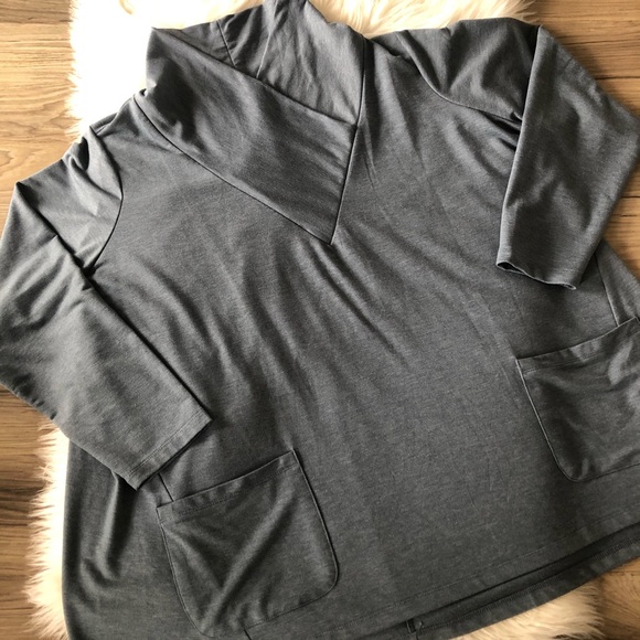 LOGO by Lori Goldstein Tops - LOGO by Lori Goldstein Lounge Blue Pockets Size 3X